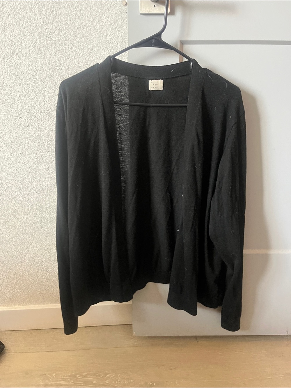 a new day Black Open-Front Cardigan Sweater